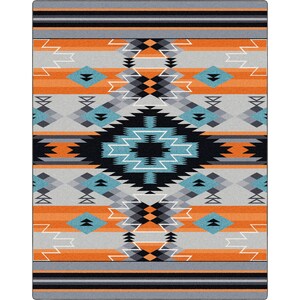 Aztec Rug, Aztec Area Rug, Native American Style Rug, Native American ...