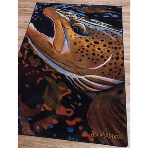 Trout Rug, Trout Area Rug, Fish Rug, Fish Area Rug, Trout Decor, Fish ...