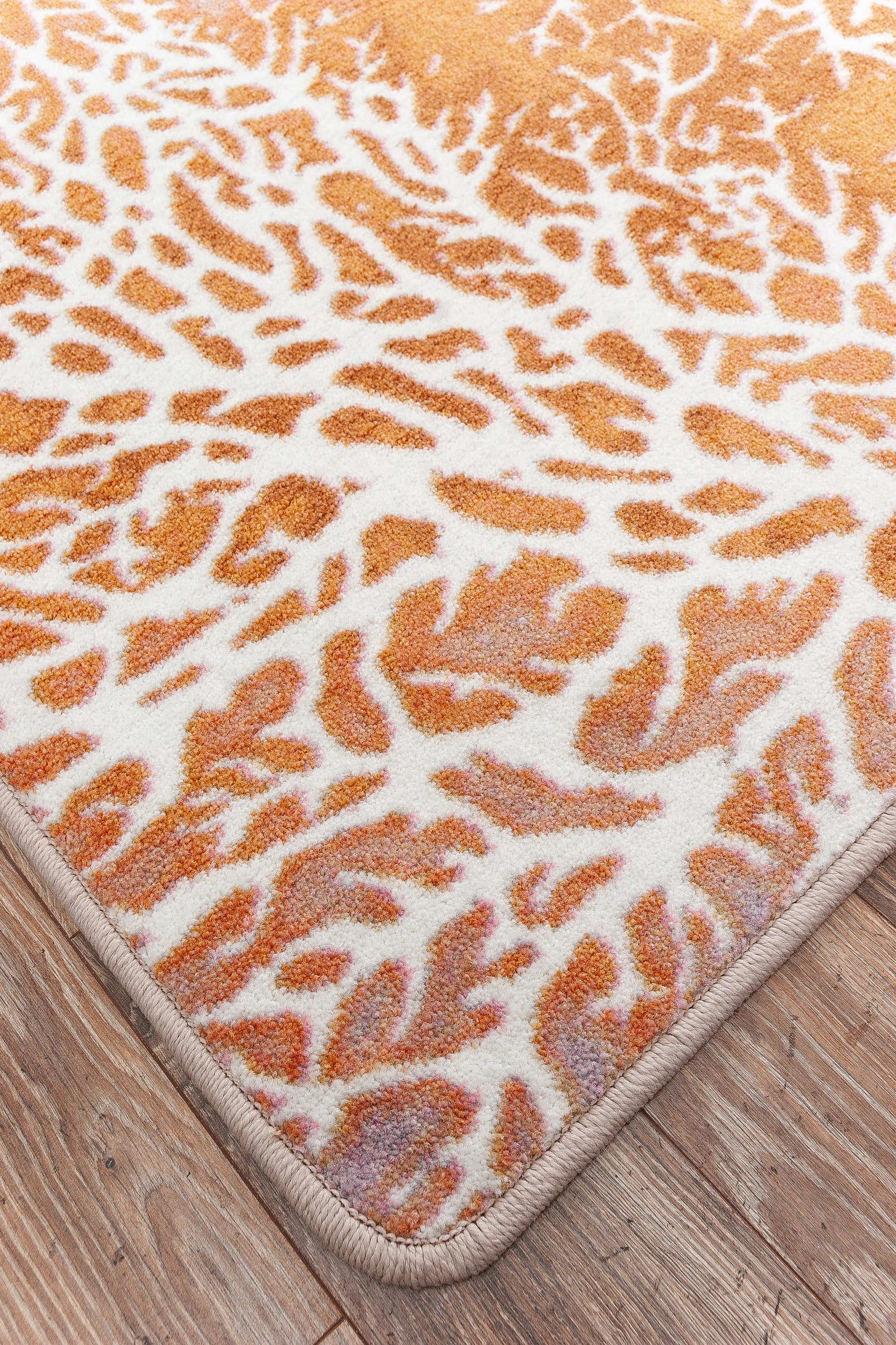 Coral Rug Orange Coral Rug Coral Area Rug Coastal Rug Etsy