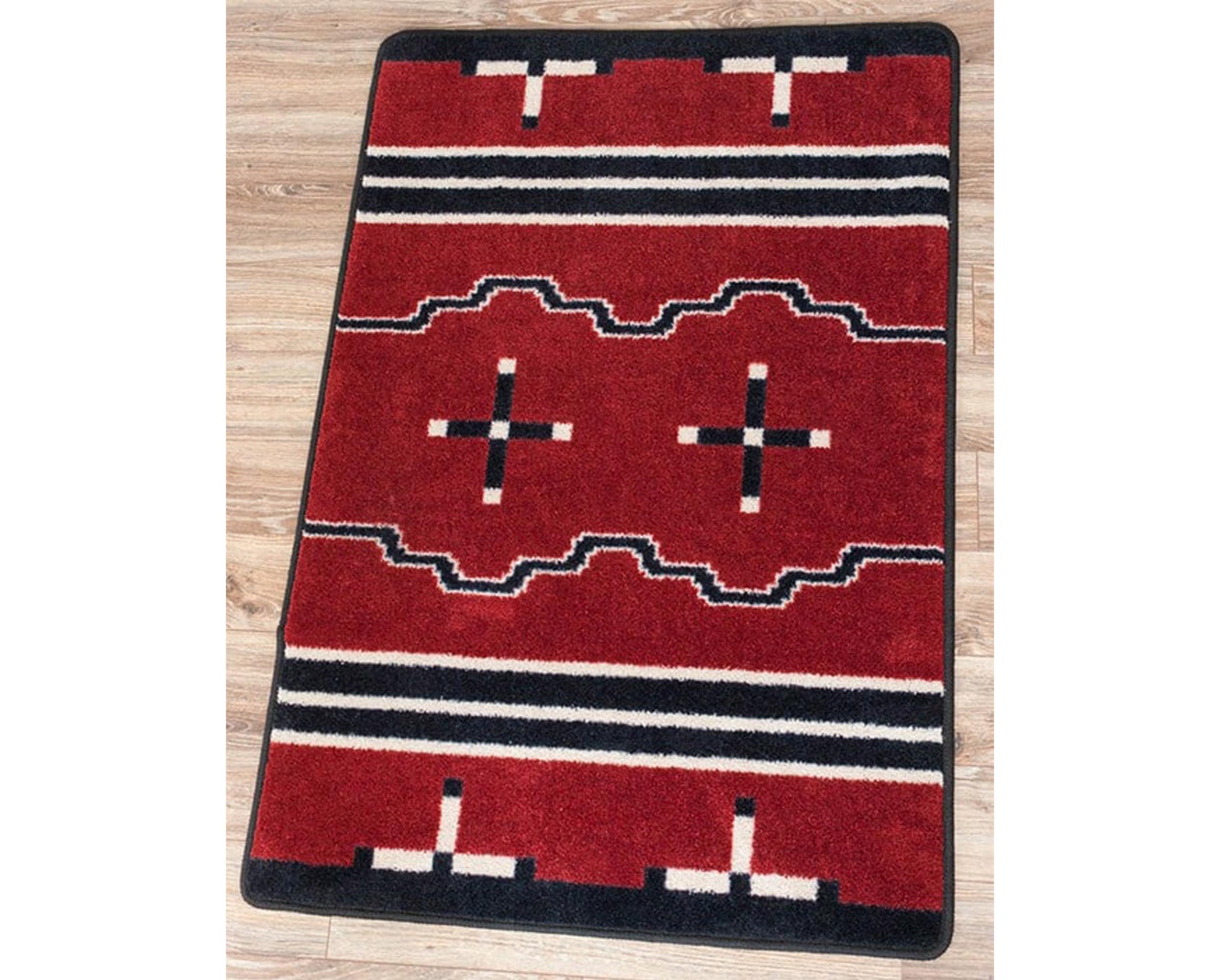 Red Southwestern Rug Southwest Rug Southwestern Rug Native Etsy