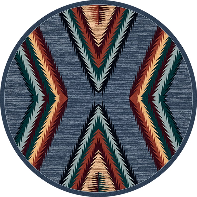 Blue Southwestern Rug Southwest Rug Southwestern Rug Etsy