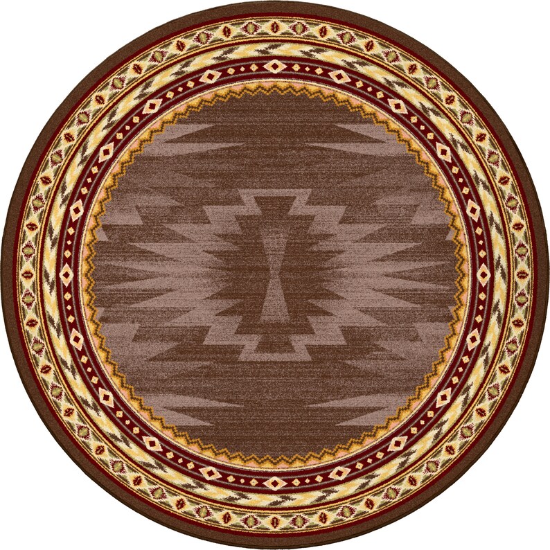 Western Rug Brown Western Rug Western Rug 8x10 Western Area Etsy