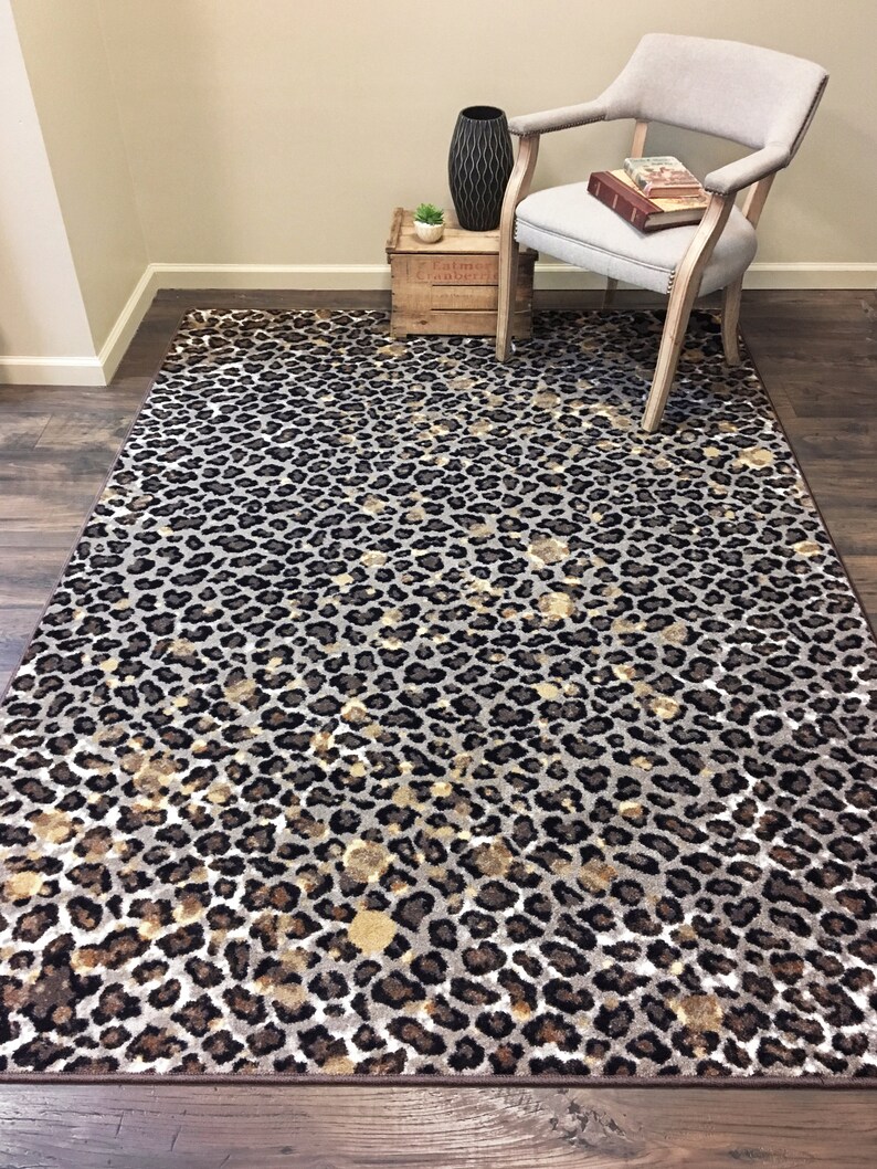 Cheetah Print Rug Cheetah Rug Cheetah Area Rug Animal Print Etsy