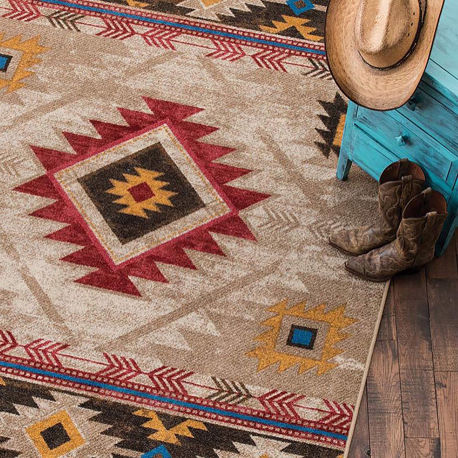 Southwest Area Rug Native American Style Rug Southwestern Etsy