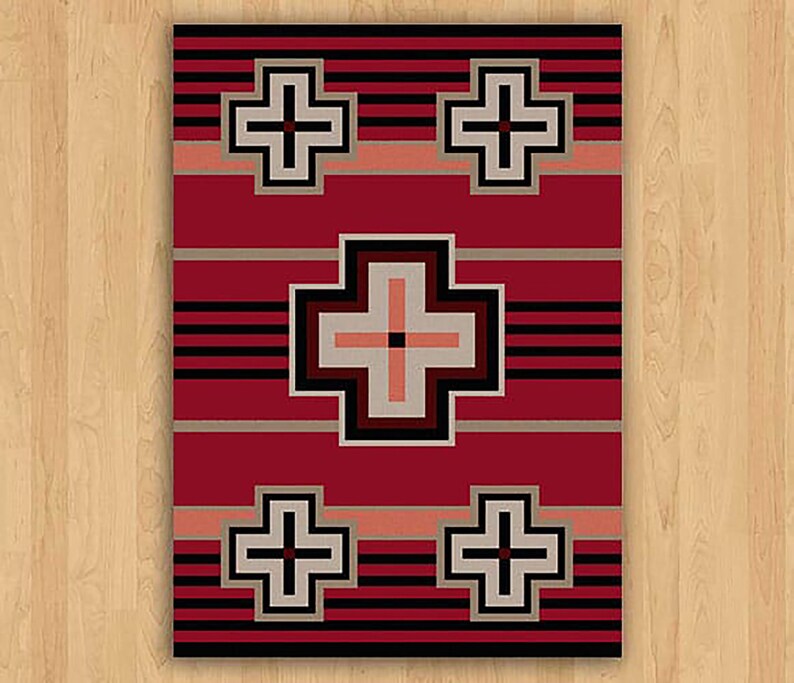 Nursery Rug Nursery Area Rug Western Nursery Rug Red Etsy