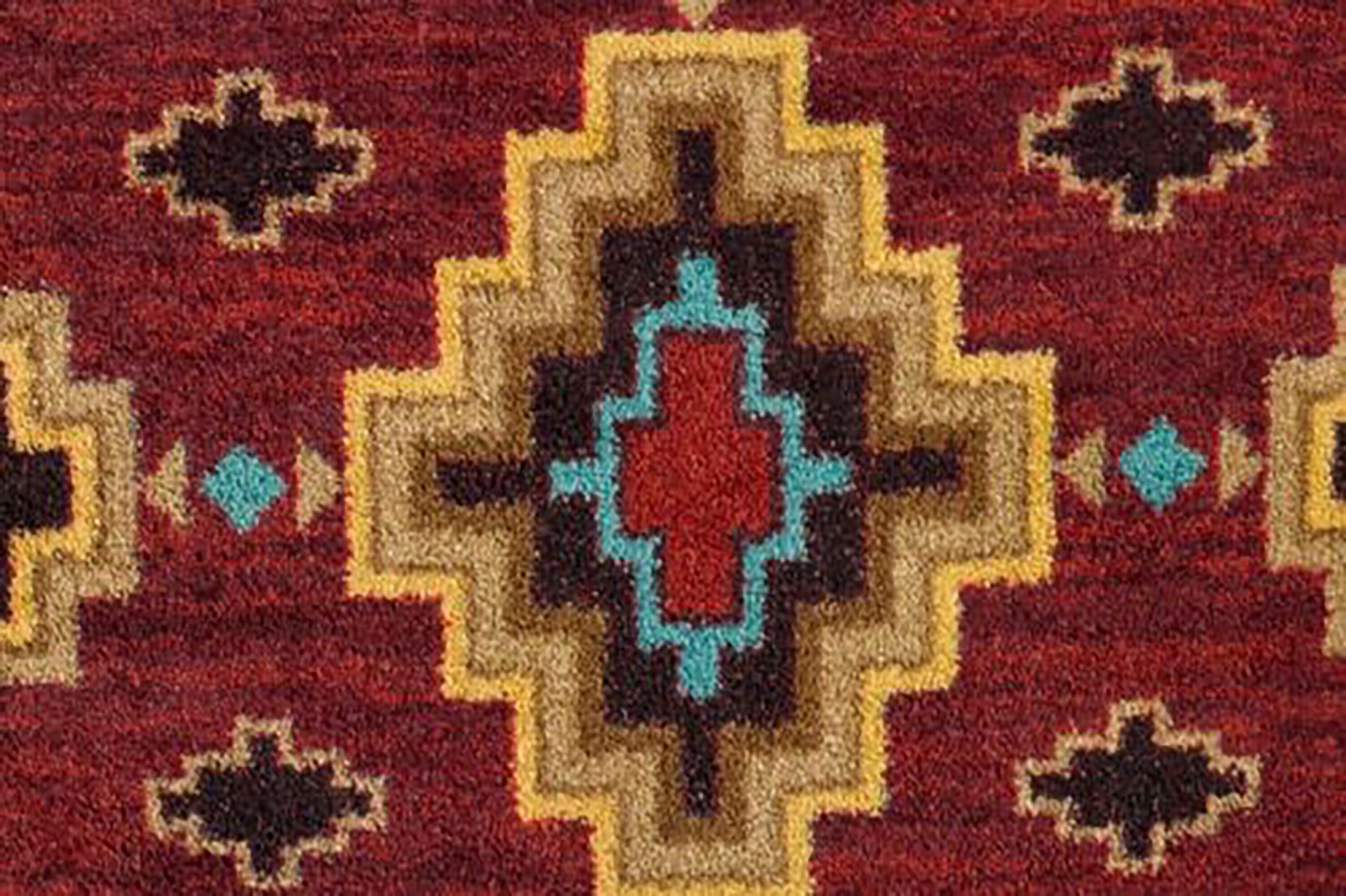 Red Southwestern Rug Southwest Rug Red Native American Style Etsy