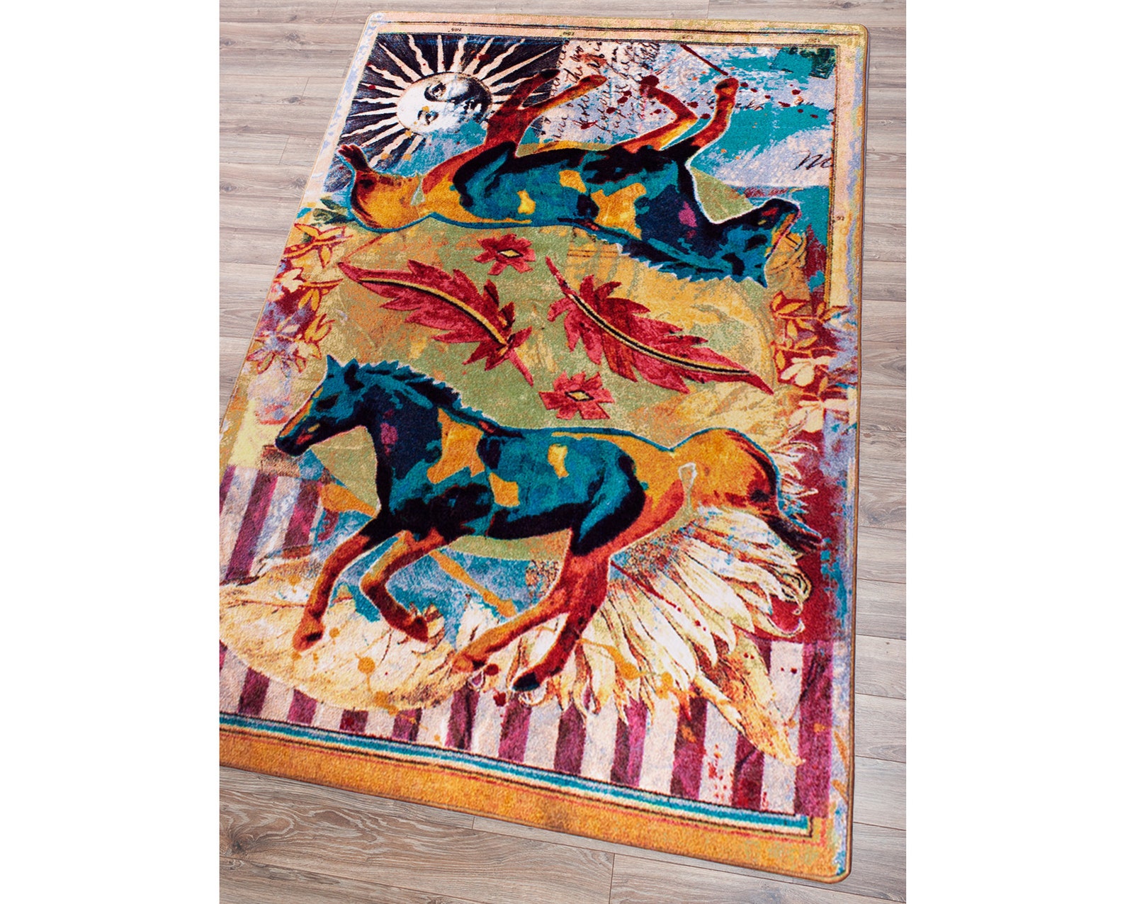 Horses Rug Horse Rug Horse Area Rug Western Rug Western Etsy