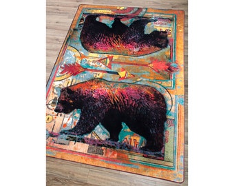 Brown Bear Rug, Brown Bears Rug, Bear Rug, Bears Rug, Bear Rugs, Bear Area Rug, Grizzly Bear Rug, Brown Bear Area Rug, Cabin Rug, Cabin Rugs