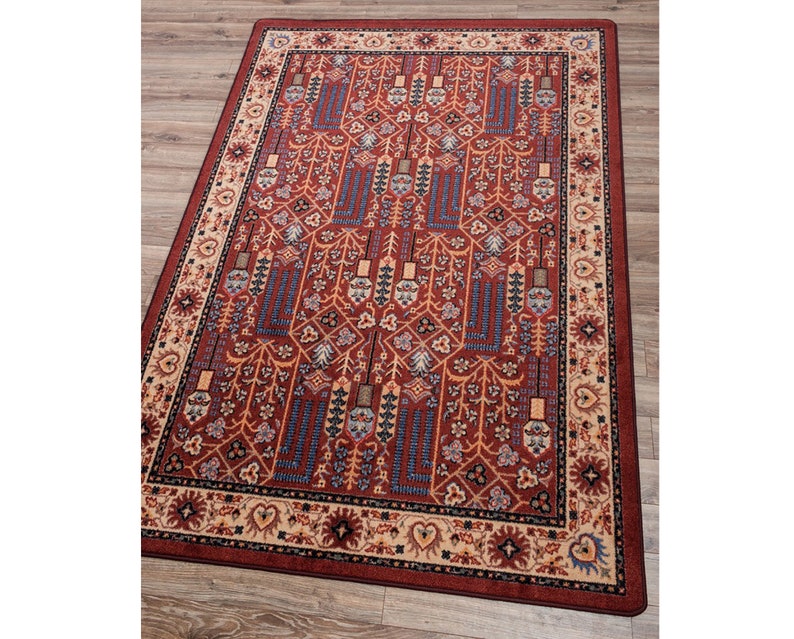 Red Persian Style Rug Area Rugs