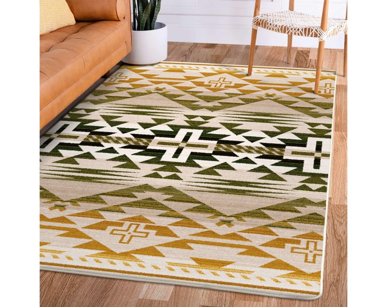 Yellow Southwest Rug, Southwest Rug, Southwestern Rug, Southwestern Area Rug, Native American Style Rug, Navajo Style Rug, Yellow Area Rug