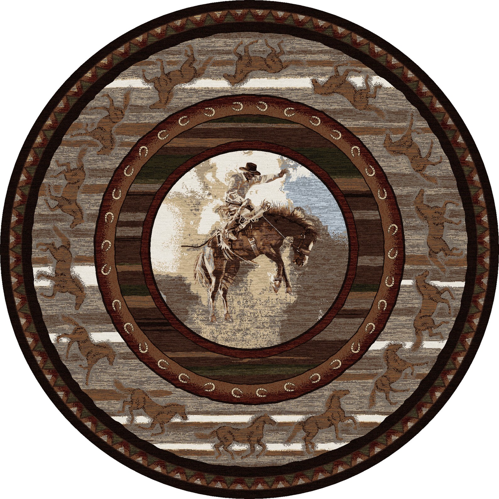 Cowboy Rug Cowboy Area Rug Western Rug Western Area Rug Etsy