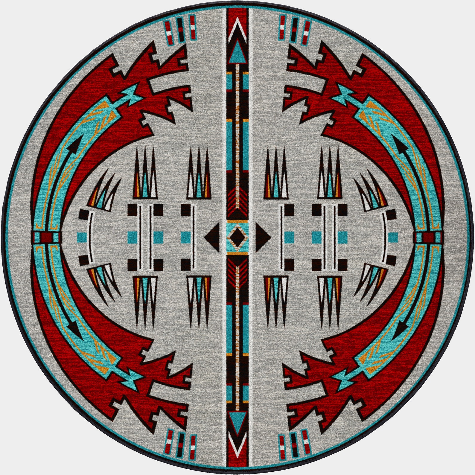 Gray Southwestern Rug Gray Southwest Rug Gray Southwestern Etsy