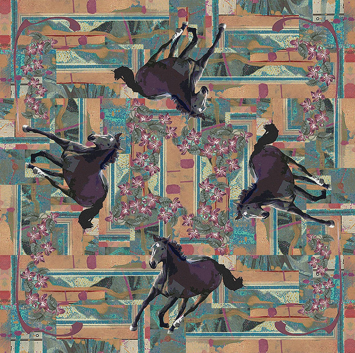 Horses Rug Horse Rug Horse Area Rug Western Rug Western Etsy