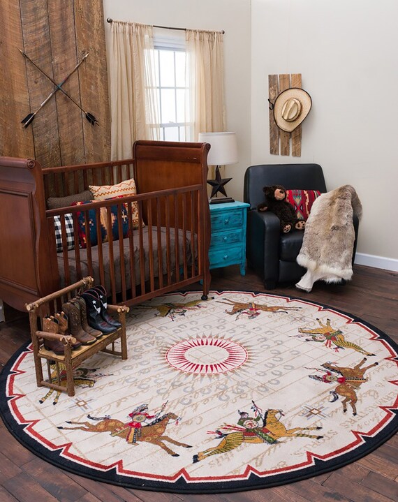 Round rug hotsell nursery decor