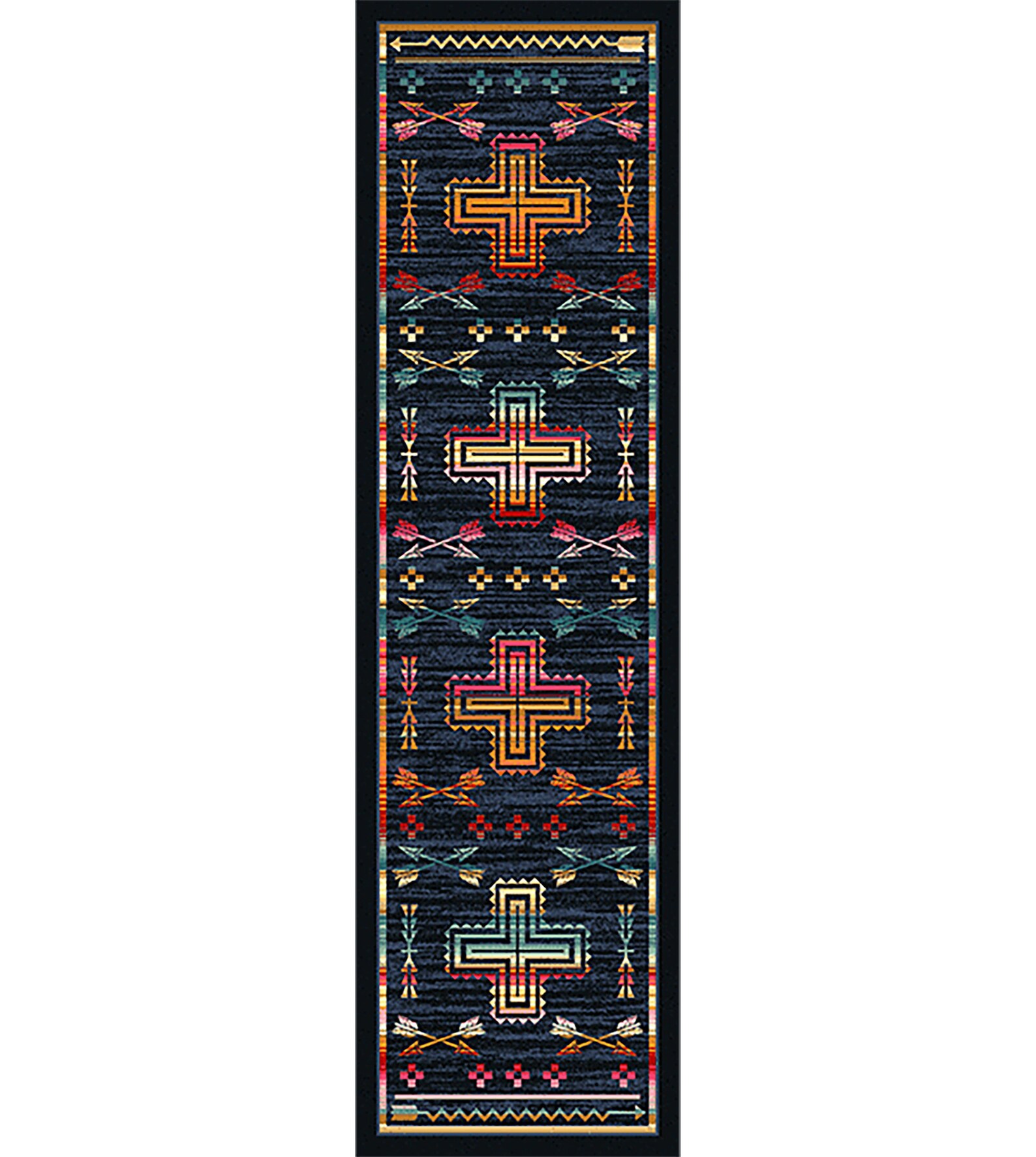 Navy Blue Southwest Area Rug 8x10 Southwestern Rug Native Etsy