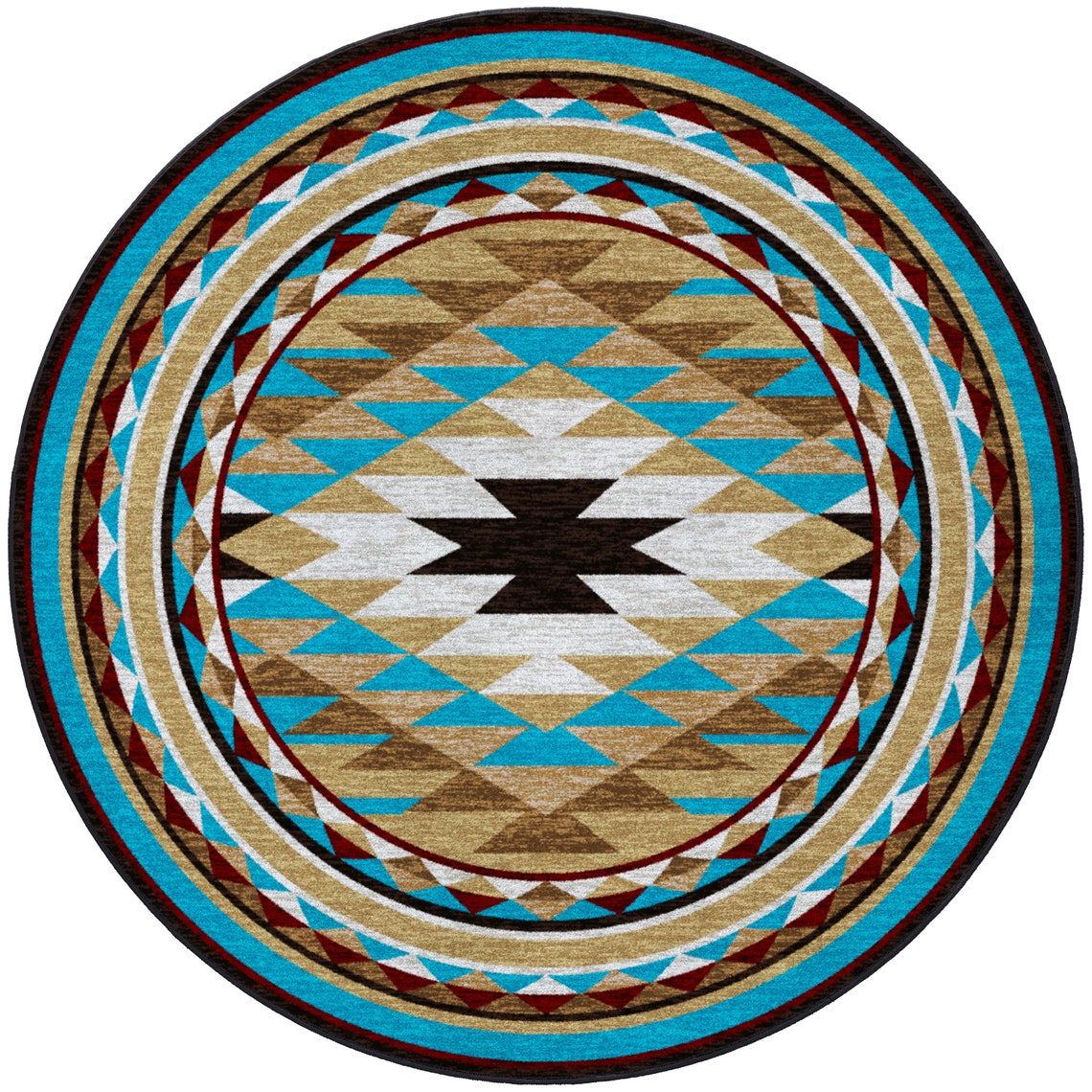Bright Native American Style Rug Bright Native American Style Etsy