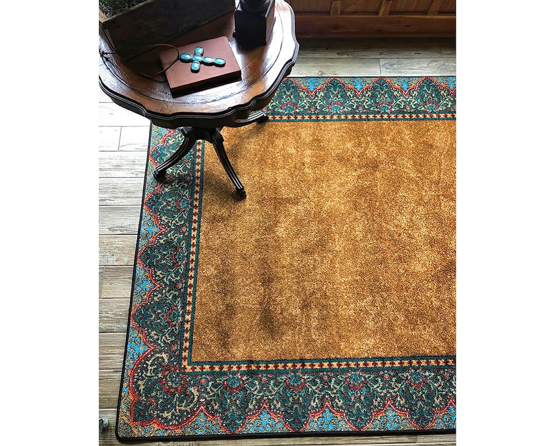 Western Rug, Brown Western Rug, Western Rug 8x10, Western Area Rug