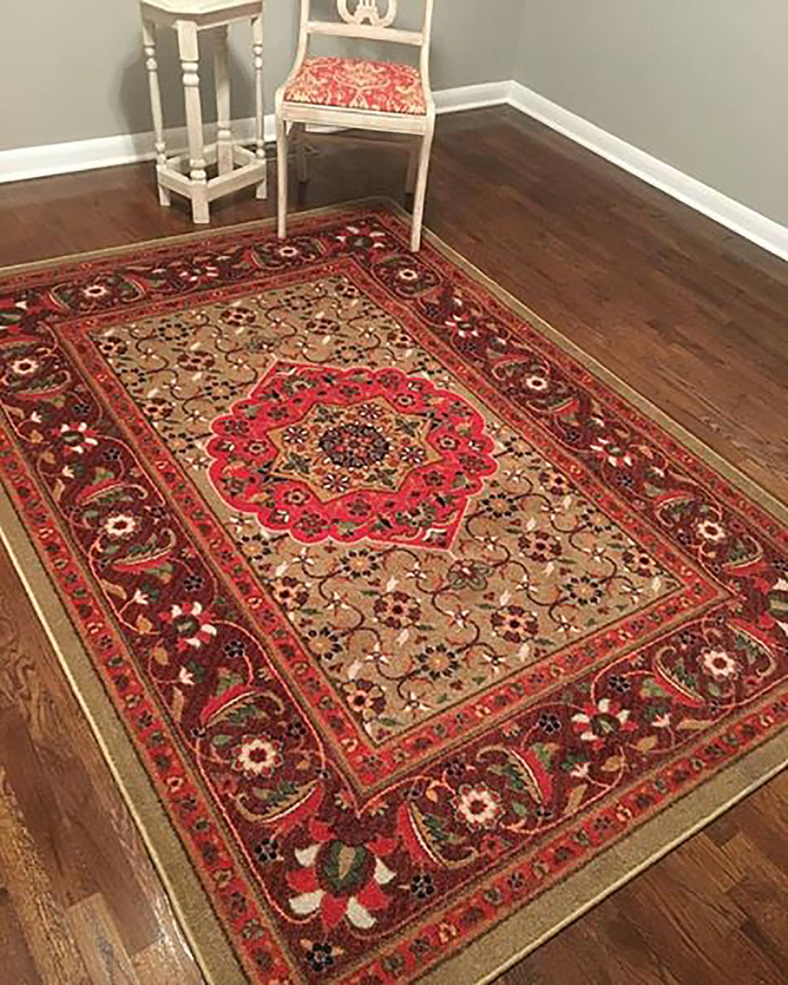 Red Persian Style Rug Persian Style Area Rug Persian Rug Etsy