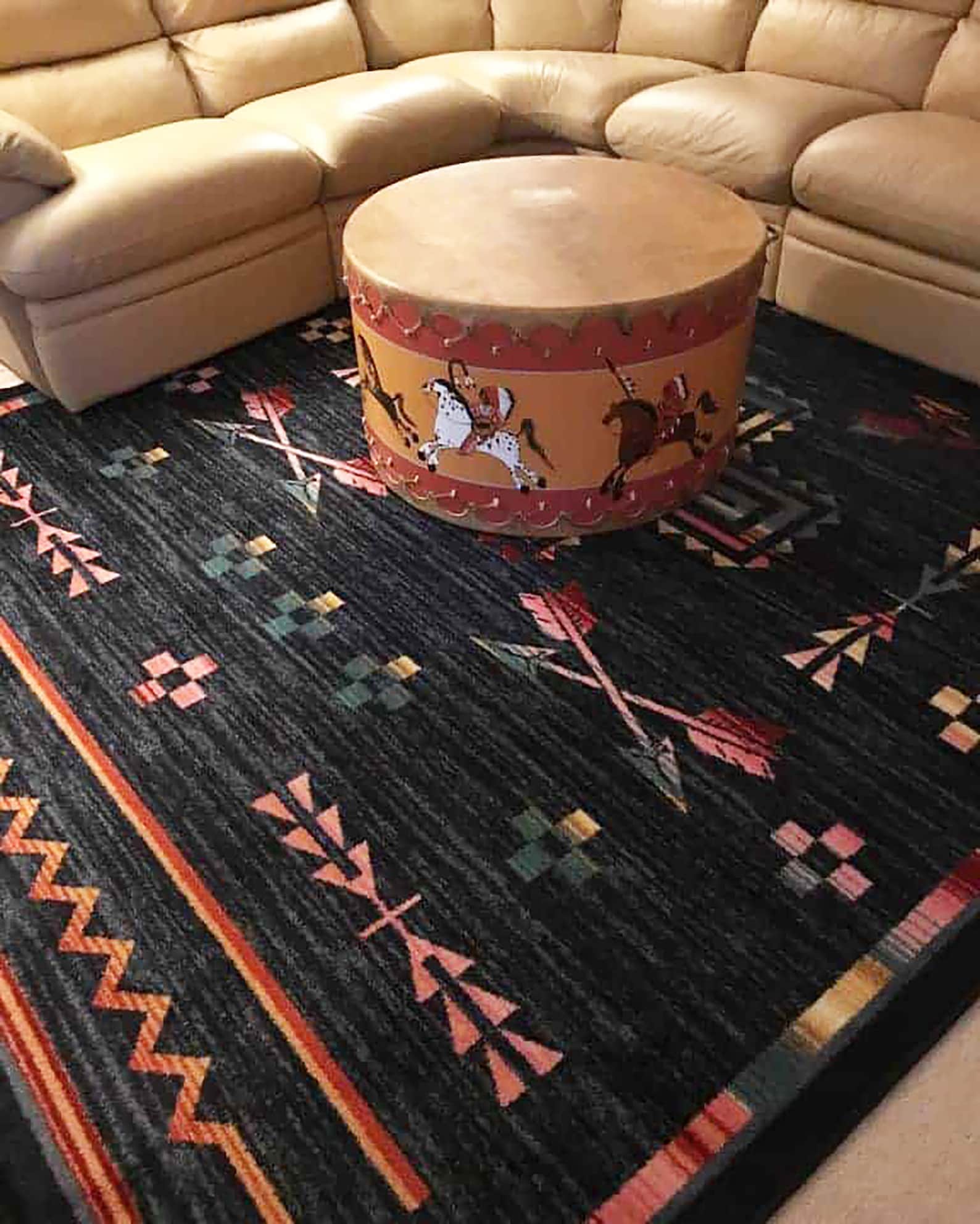 Navy Blue Southwest Area Rug 8x10 Southwestern Rug Native Etsy.de