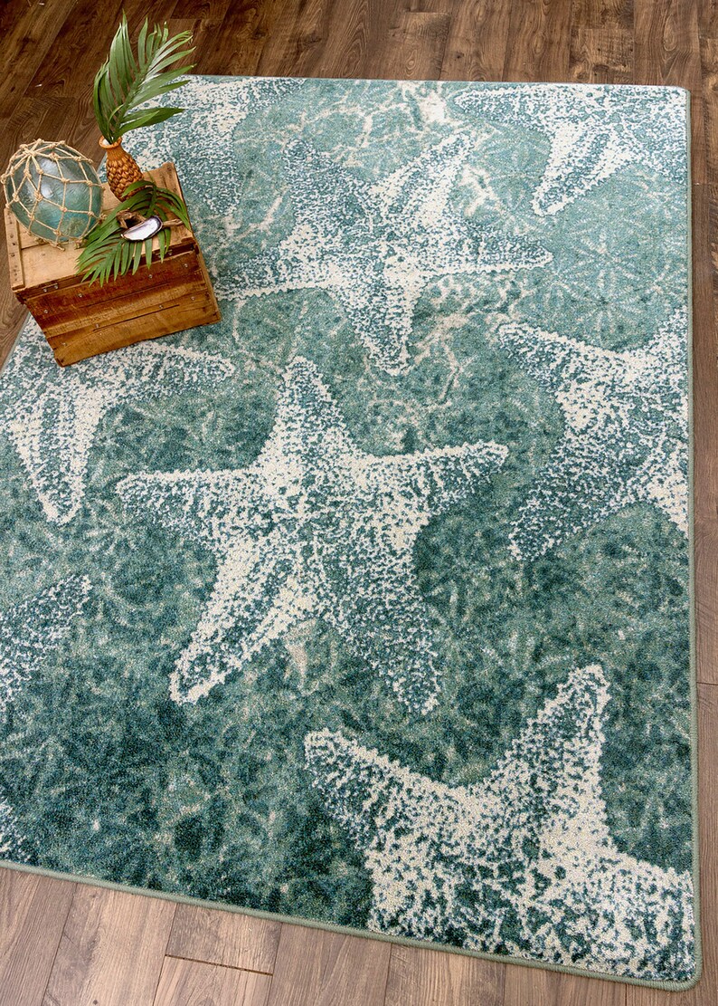 Starfish Rug Starfish Area Rug Star Fish Rug Starfish Rugs Etsy