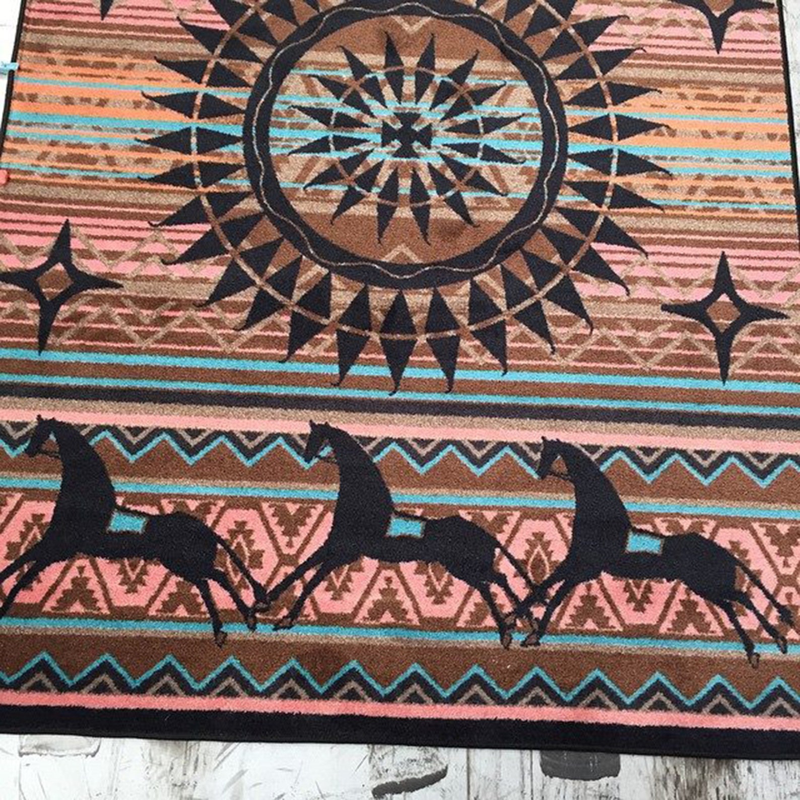 Horse Rug Horse Area Rug Western Rug Western Area Rug Etsy