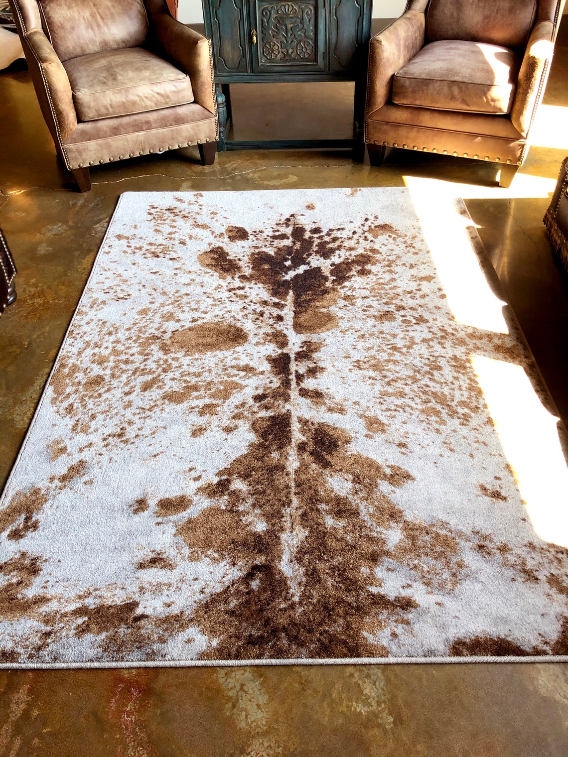 Cowhide Rug Cow Hide Rug Faux Cowhide Rug 8x10 Cowhide Rug Etsy
