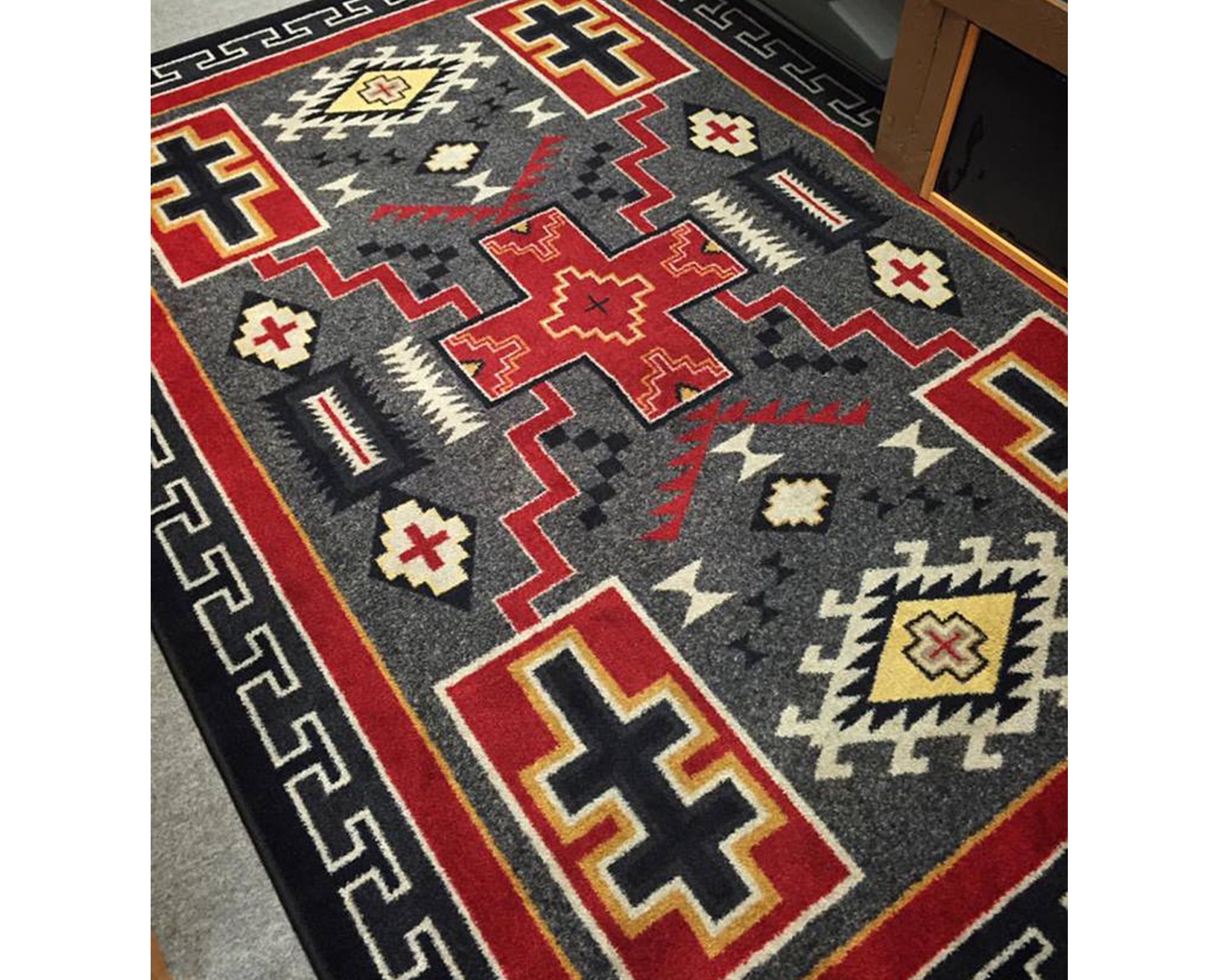 Red and Black Southwestern Rug Southwest Rug Southwestern Etsy