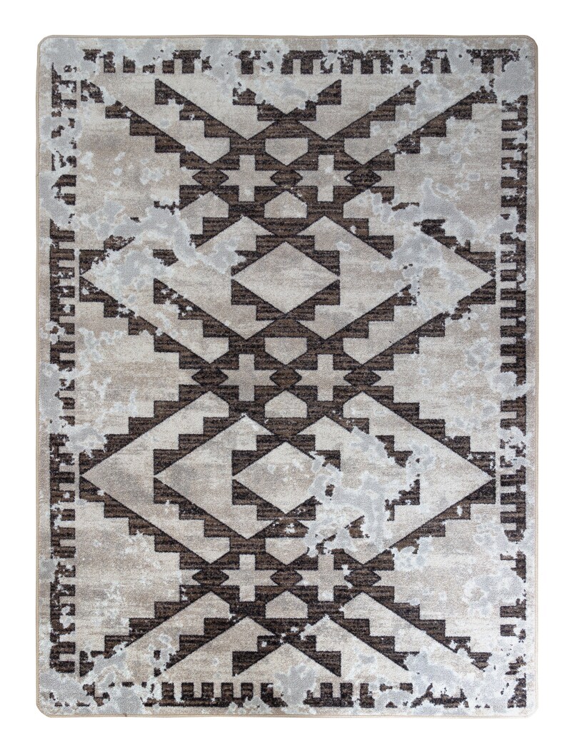 Distressed Gray Southwestern Rug Gray Southwest Rug Etsy