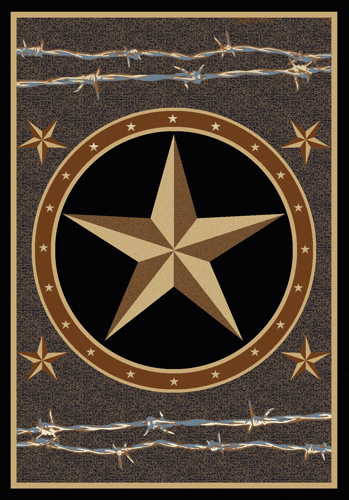 Western Rug Western Area Rug Texas Star Rug Texas Star Area Etsy