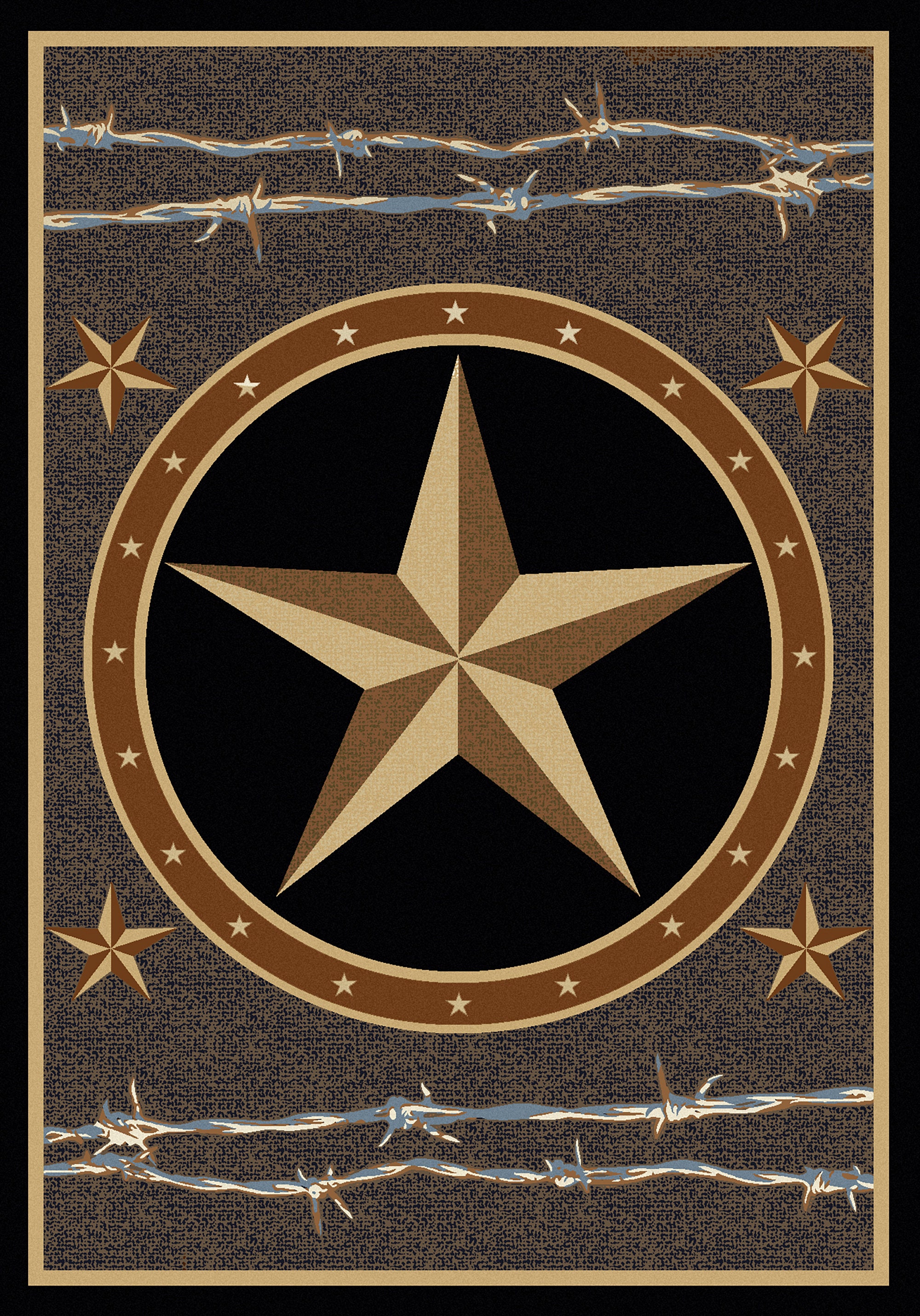 Western Rug Western Area Rug Texas Star Rug Texas Star Area Etsy