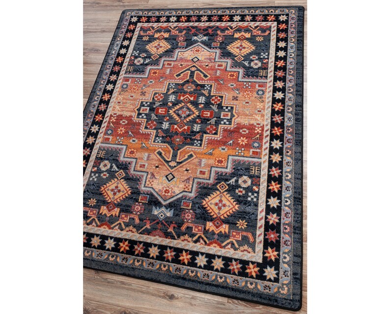 Persian Rug Orange Persian Rug Orange Persian Area Rug Etsy