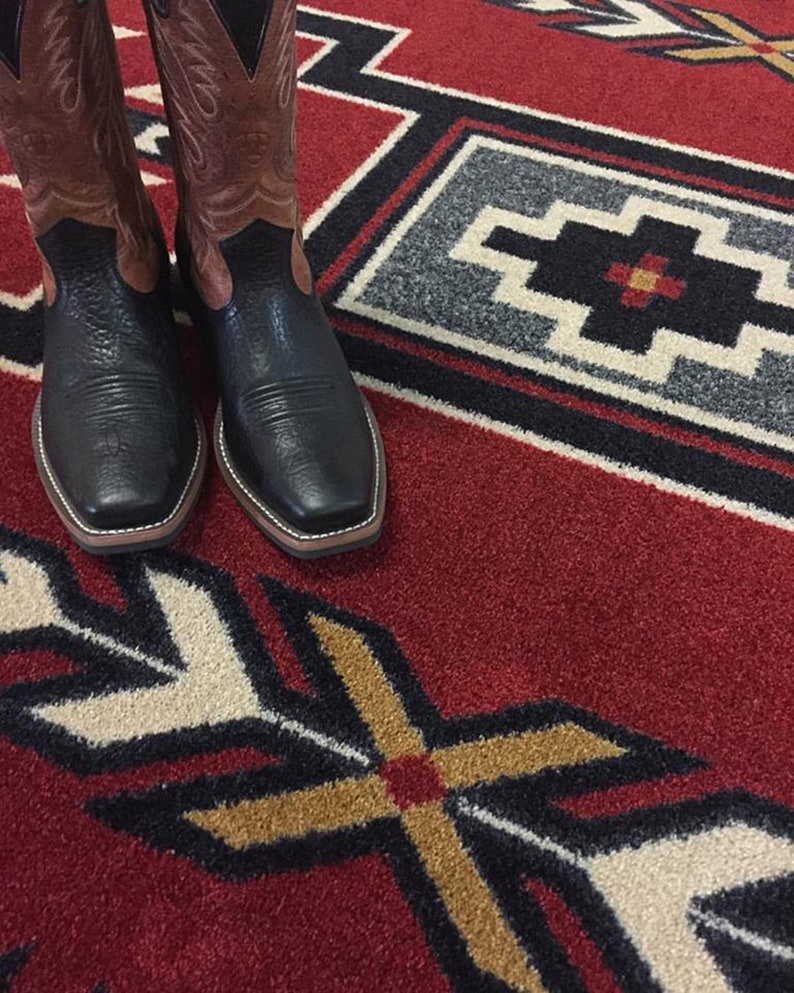 Southwest Rug Native American Style Rug Red Native American Style Rug Southwestern Rug Red Southwestern Rug Southwestern Area Rug