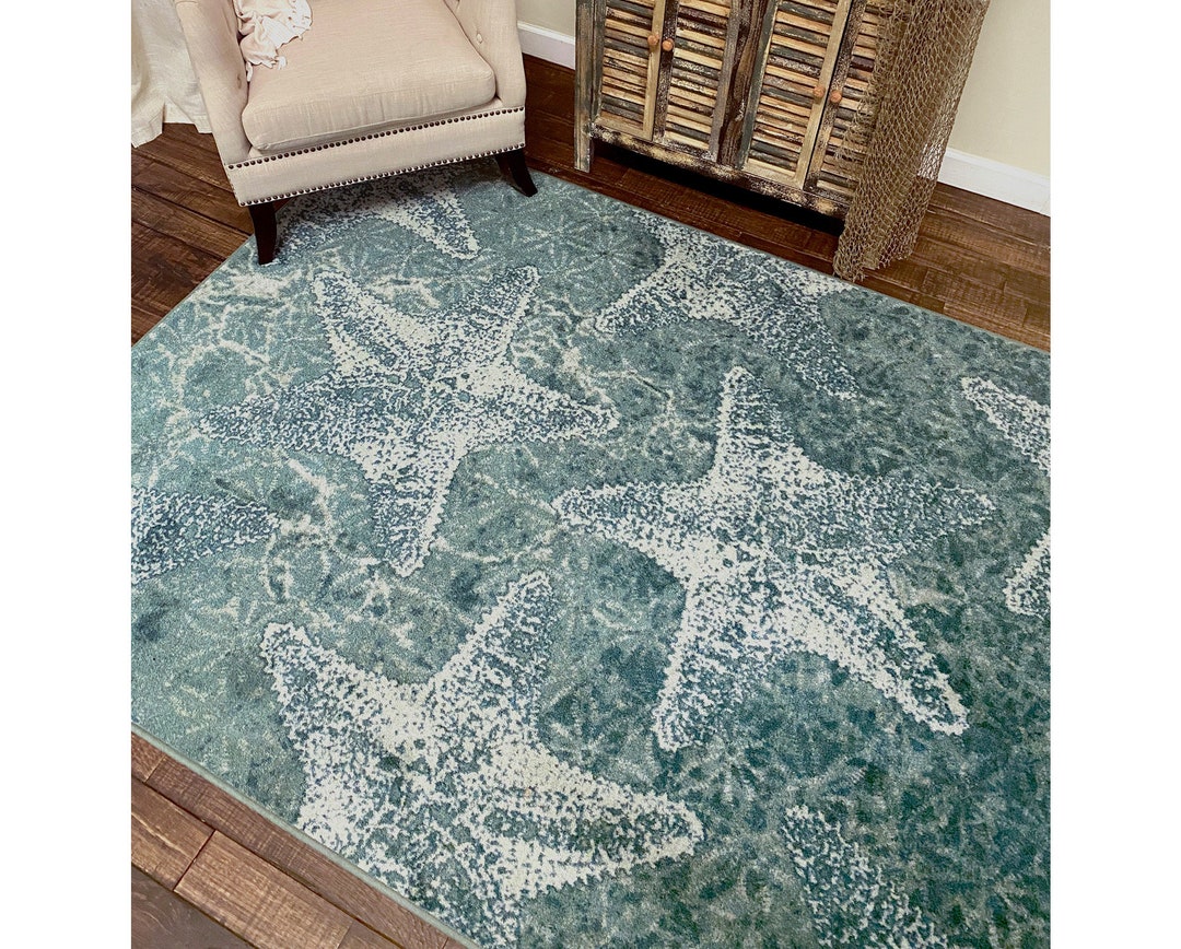 Starfish Rug, Starfish Area Rug, Star Fish Rug, Starfish Rugs, Beach