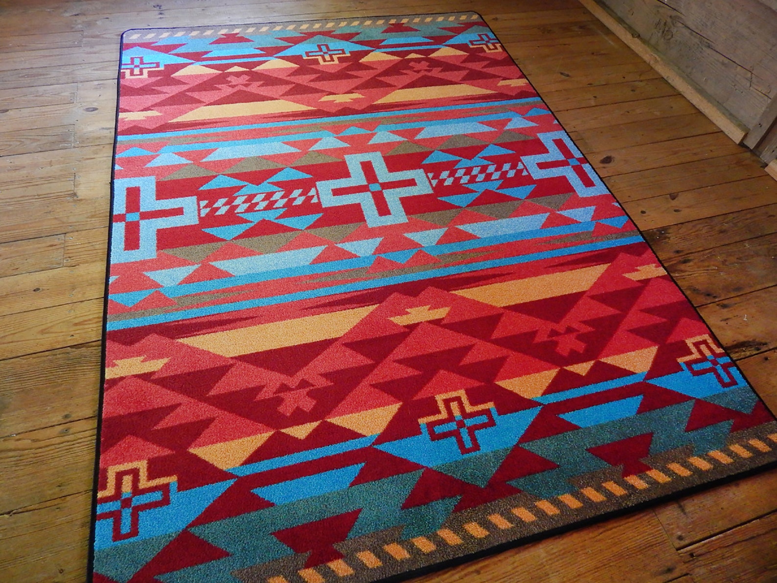 Bright Southwest Rug Southwest Area Rug Western Rug Western Etsy