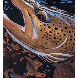 Trout Rug, Trout Area Rug, Fish Rug, Fish Area Rug, Trout Decor, Fish ...