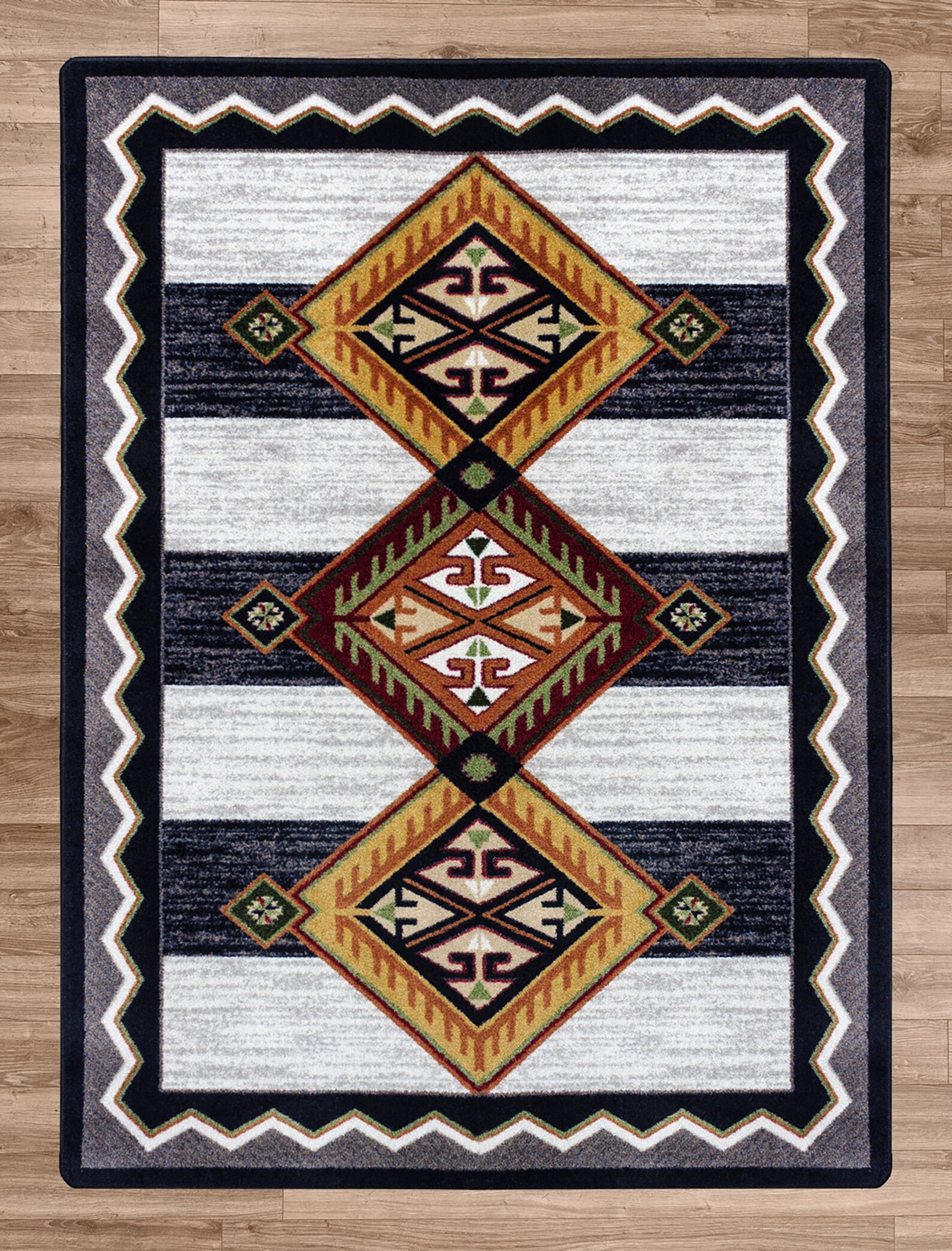Black and White Southwestern Rug Southwestern Area Rug Etsy