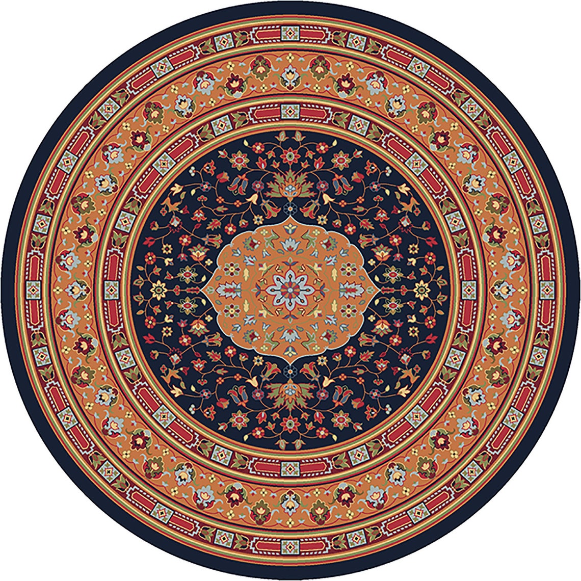 Orange Persian Style Rug Persian Style Area Rug Persian Etsy