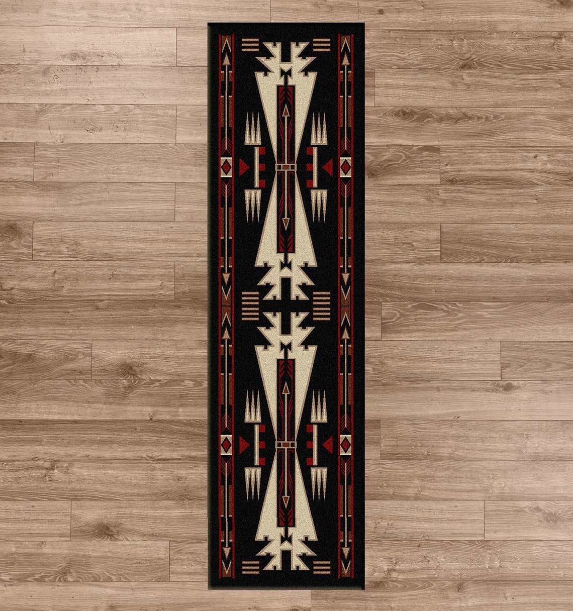 Black Southwestern Rug Native American Style Rug Etsy