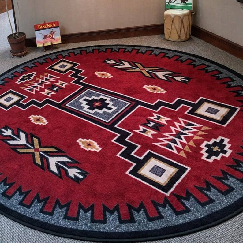 Red Southwestern Rug Southwest Rug Southwestern Rug Etsy