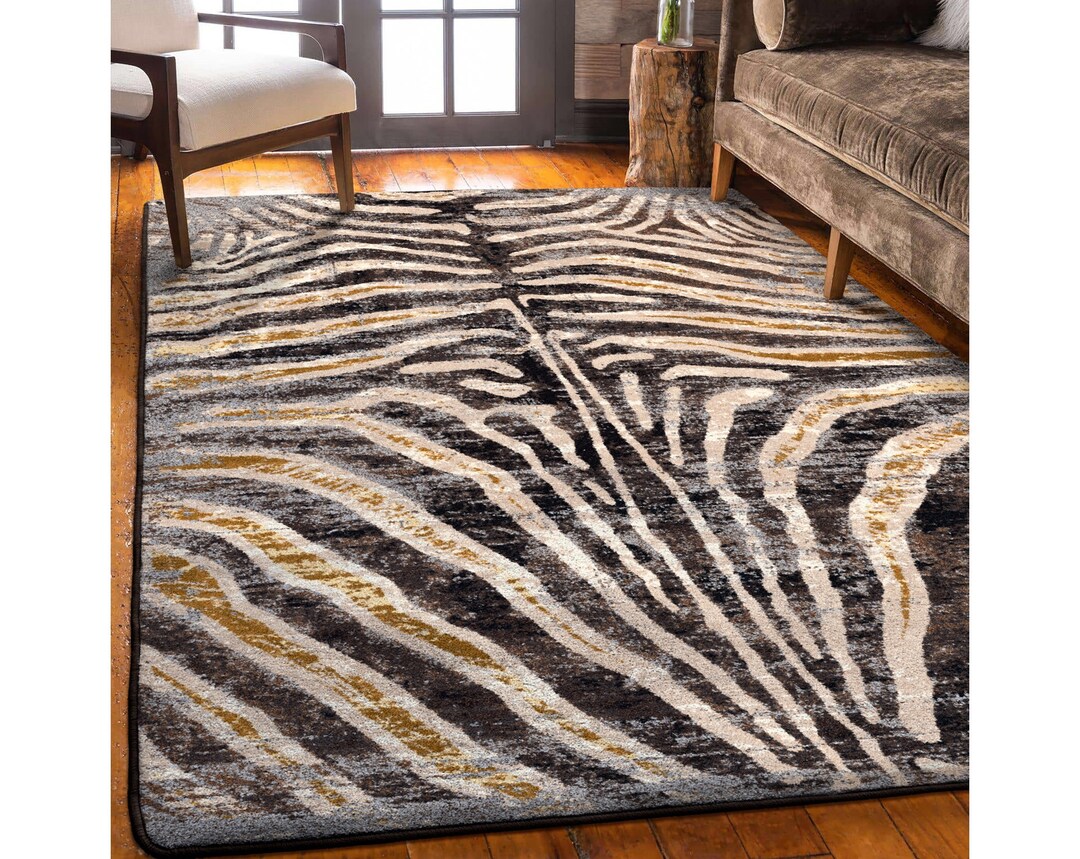 Modern Zebra Rug, Zebra Area Rug, Zebra Print Rug, Zebra Print Area Rug