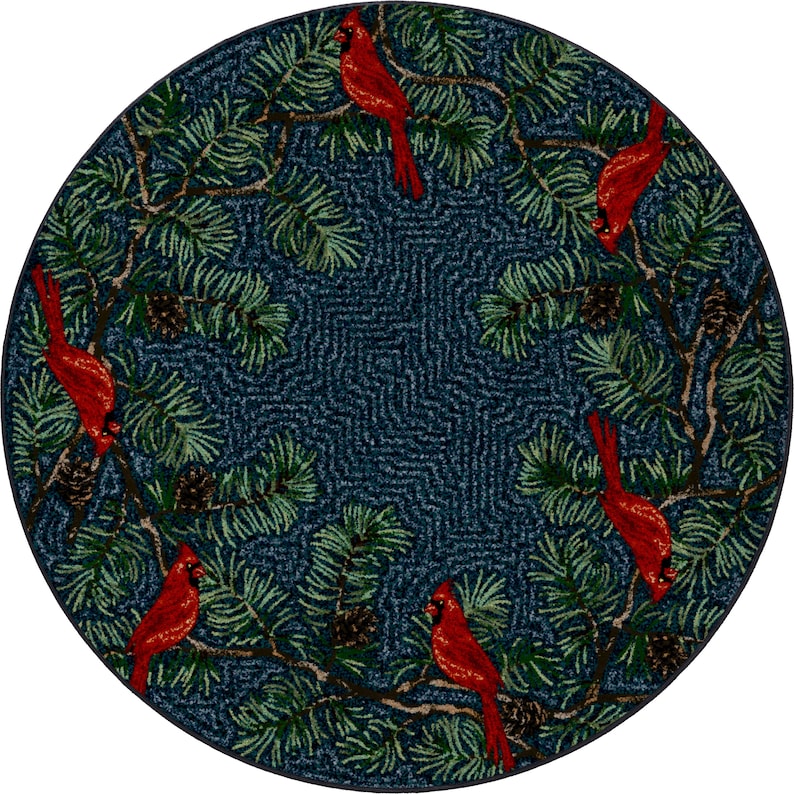 Red Cardinal Bird Rug Cardinal Bird Rug Red Cardinal Area Etsy