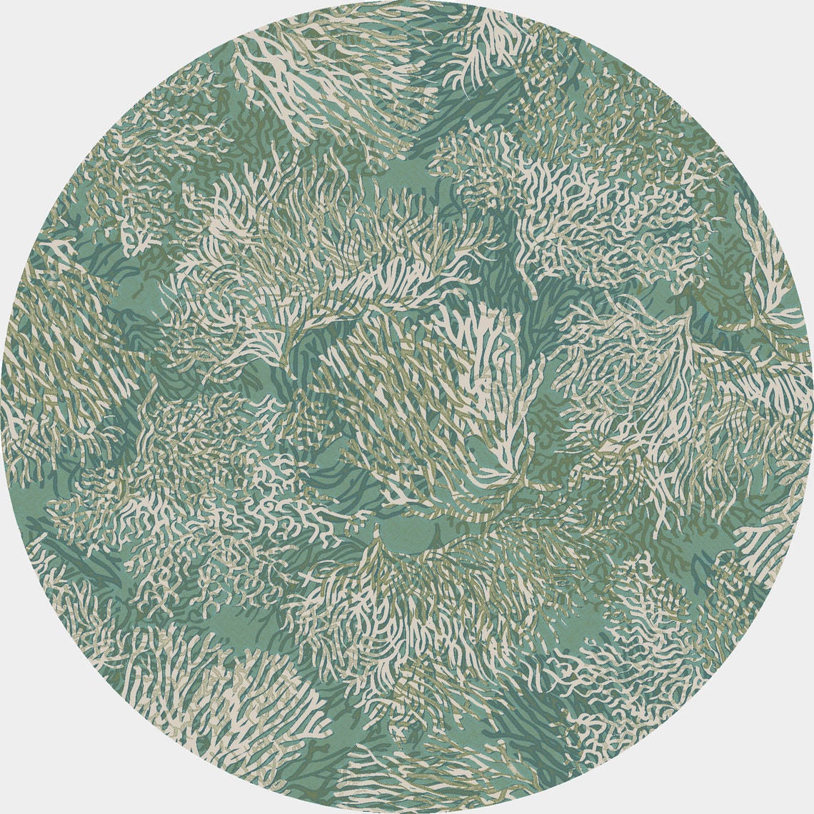 Coral Rug Green Coral Rug Teal Coral Rug Coastal Rug Beach Etsy