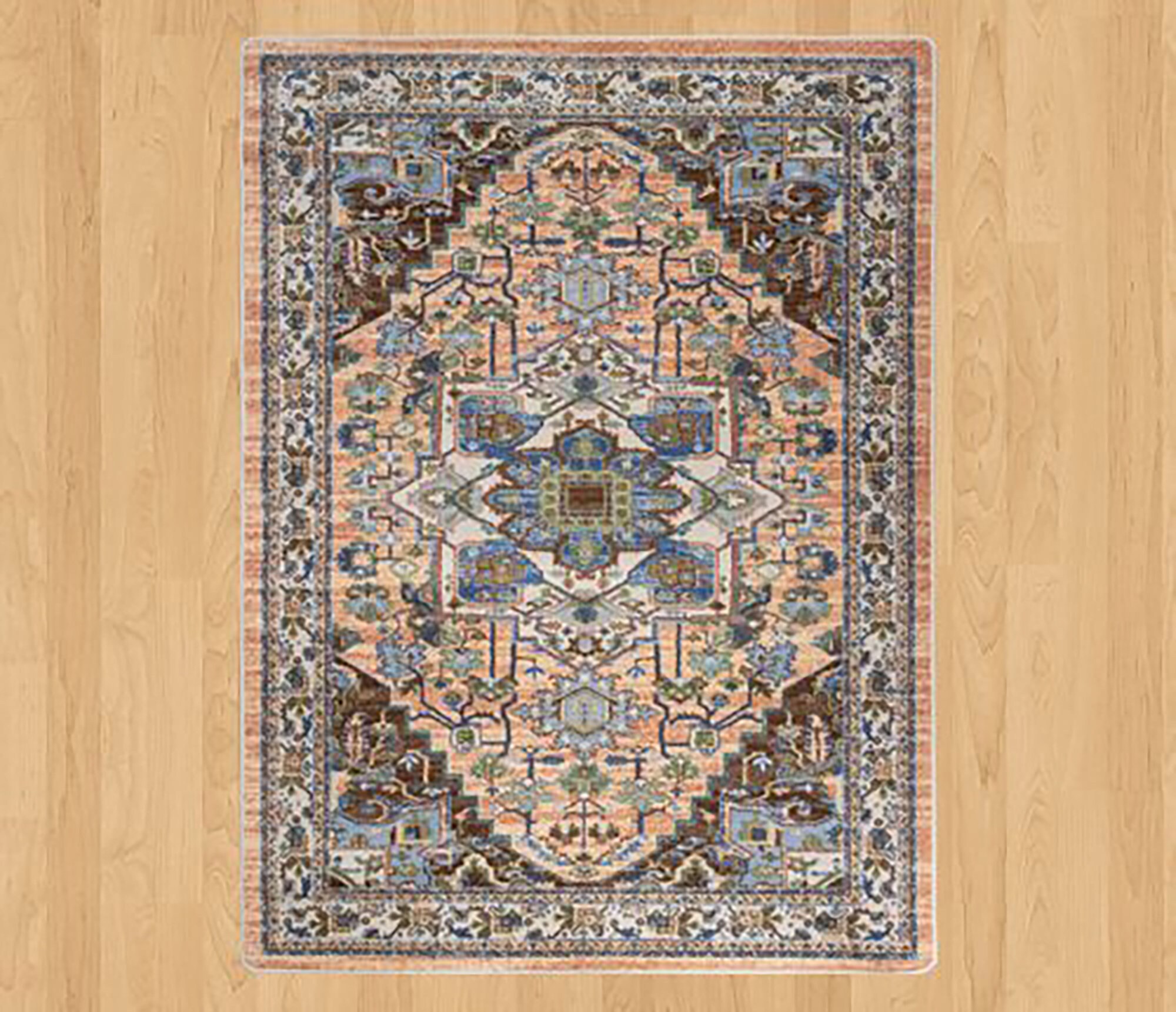 Orange Persian Style Rug Persian Style Area Rug Persian Rug Etsy