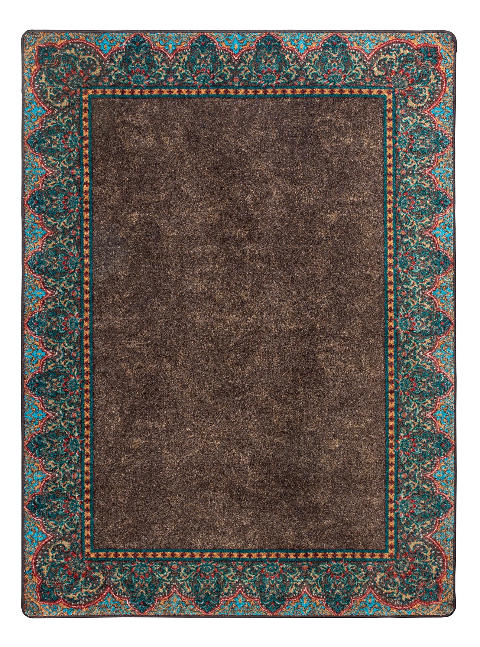 Western Rug Brown Western Rug Western Rug 8x10 Western Area Etsy