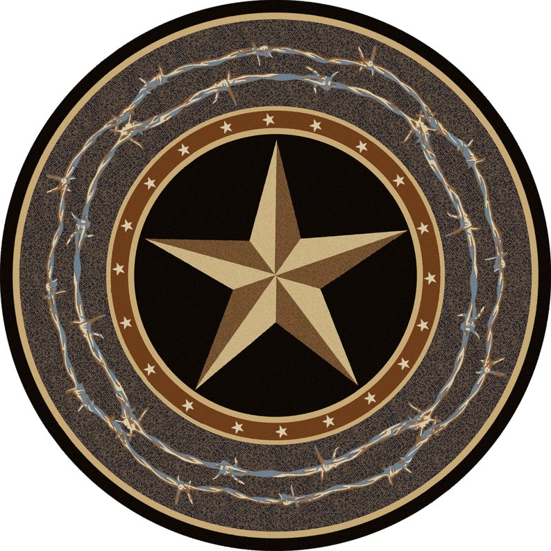 Western Rug Western Area Rug Texas Star Rug Texas Star Area Etsy
