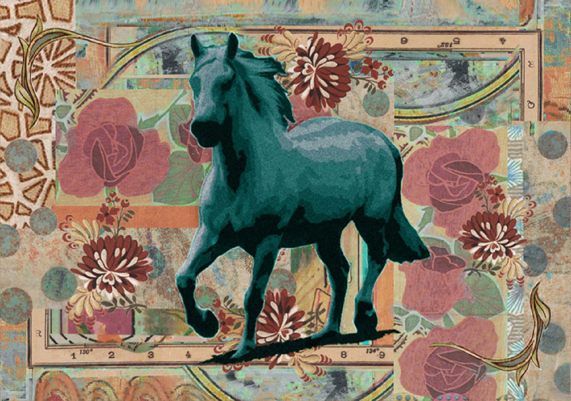 Horses Rug Horse Rug Horse Area Rug Western Rug Western Etsy