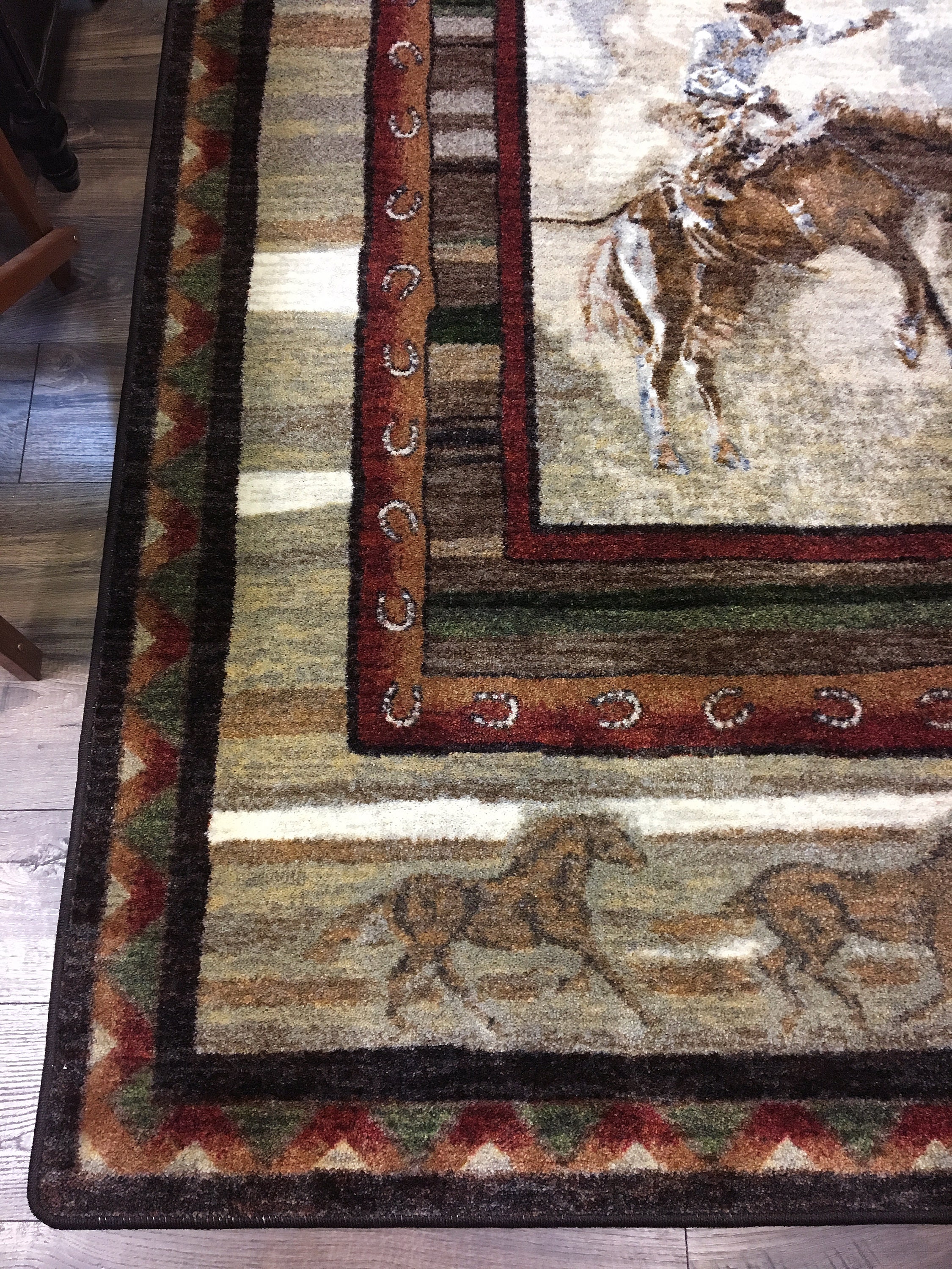 Cowboy Rug Cowboy Area Rug Western Rug Western Area Rug Etsy