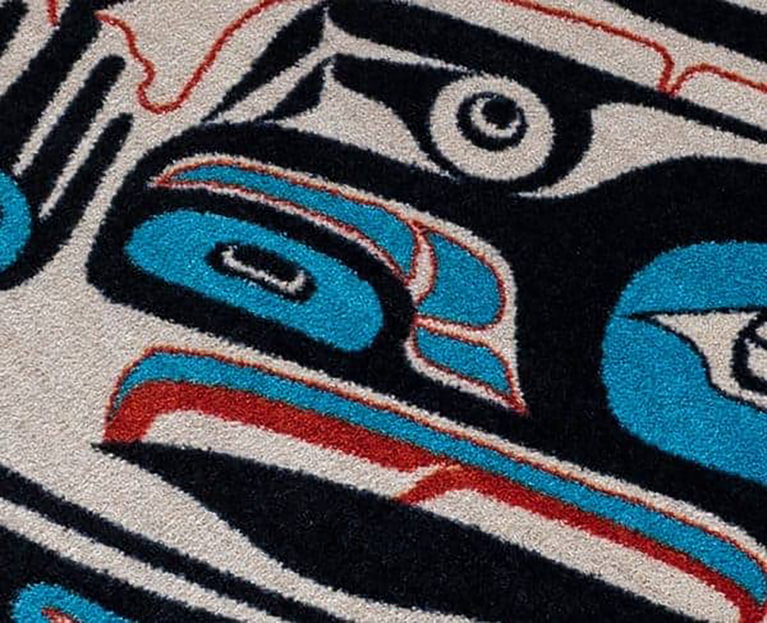 6ft Round Native American Rug Blue Native American Round Rug - Etsy