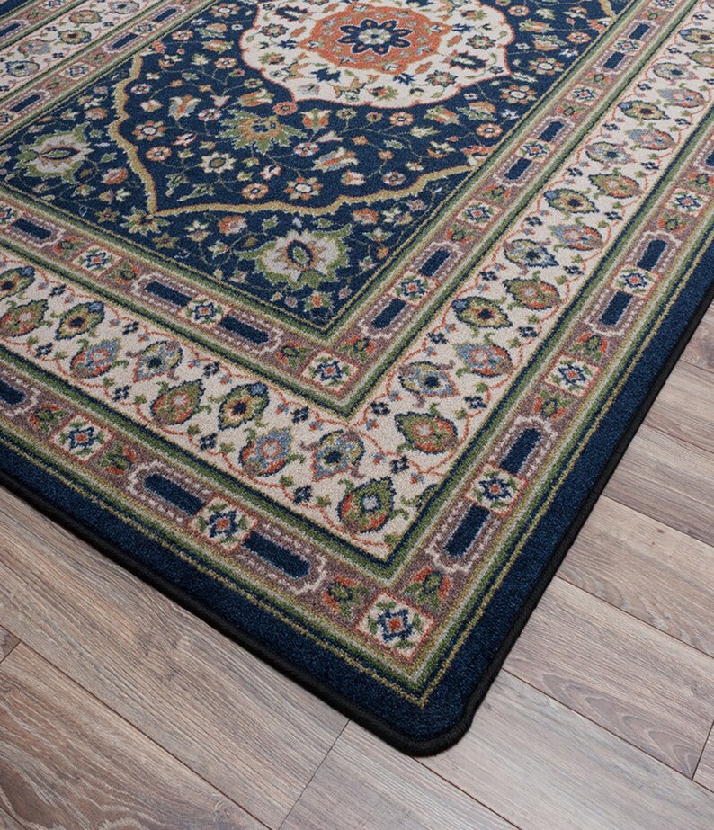 Blue Persian Style Rug Persian Style Area Rug Persian Rug Etsy