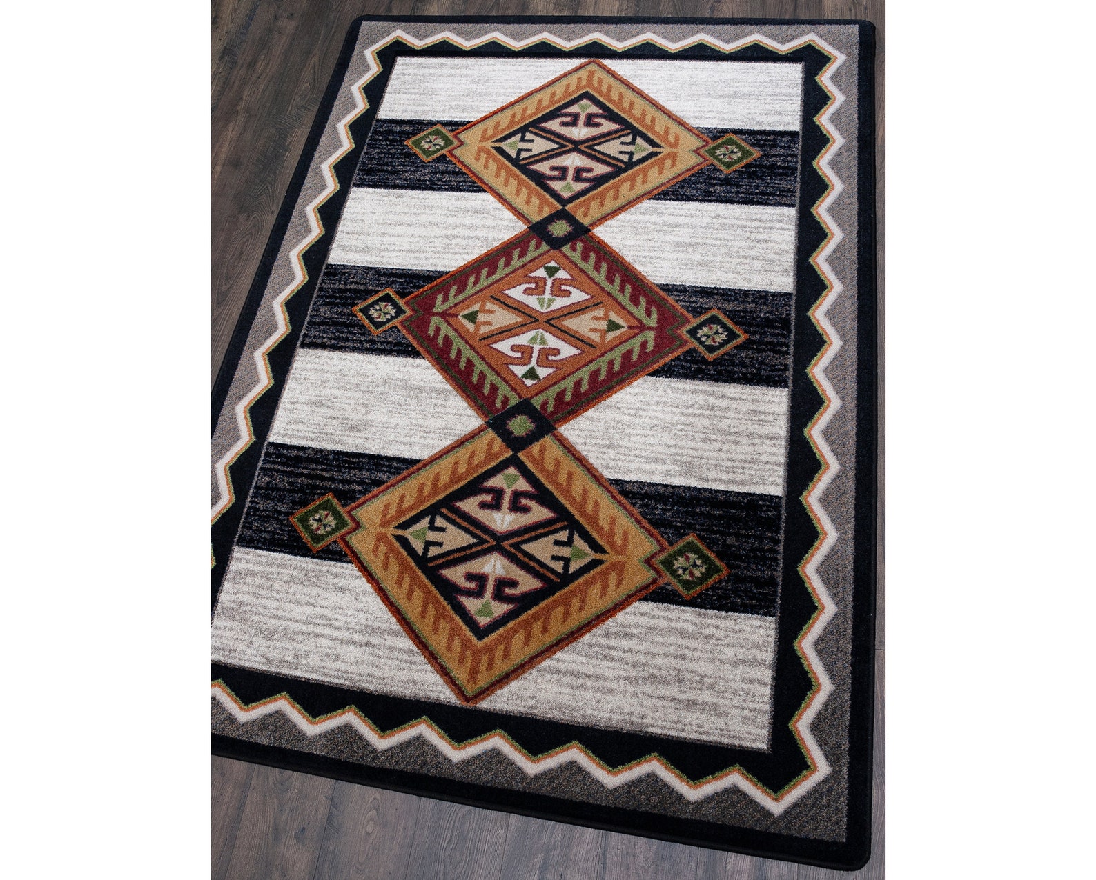 Black and White Southwestern Rug Southwestern Area Rug Etsy